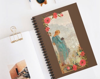 Art Lover Spiral notebooks | Soft cover journal | Inspirational message | Reading note book | Memory Journal | Gift for Her | Gift for Mom