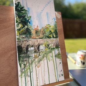 Landscape Wall Art For Living Room Painting Impressionist Art Entryway Wall Decor Deerpark Bridge Northern Ireland abstract Ar Canvas