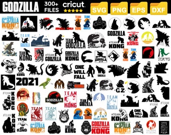 Godzilla Svg Bundle, Godzilla Png, Kong Svg, Svg For Cricut, Team Godzilla Clipart, Layered Files, Instant Download