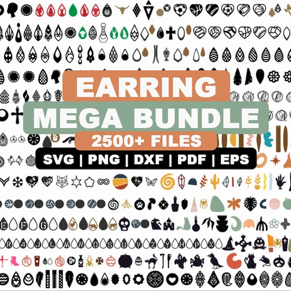 Earring svg, earring svg cricut, earring bundle svg files, 2500+ earring svg template, earring svg glowforge, earring svg laser cut