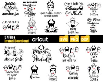 Villains svg, Villains Bundle SVG for cricut, Witches svg, Villains Witch SVG, villains png