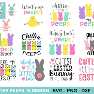 Easter Peeps svg, easter bunny svg, Peeps Layered svg, easter bundle svg, peeps svg files, Peeps PNG