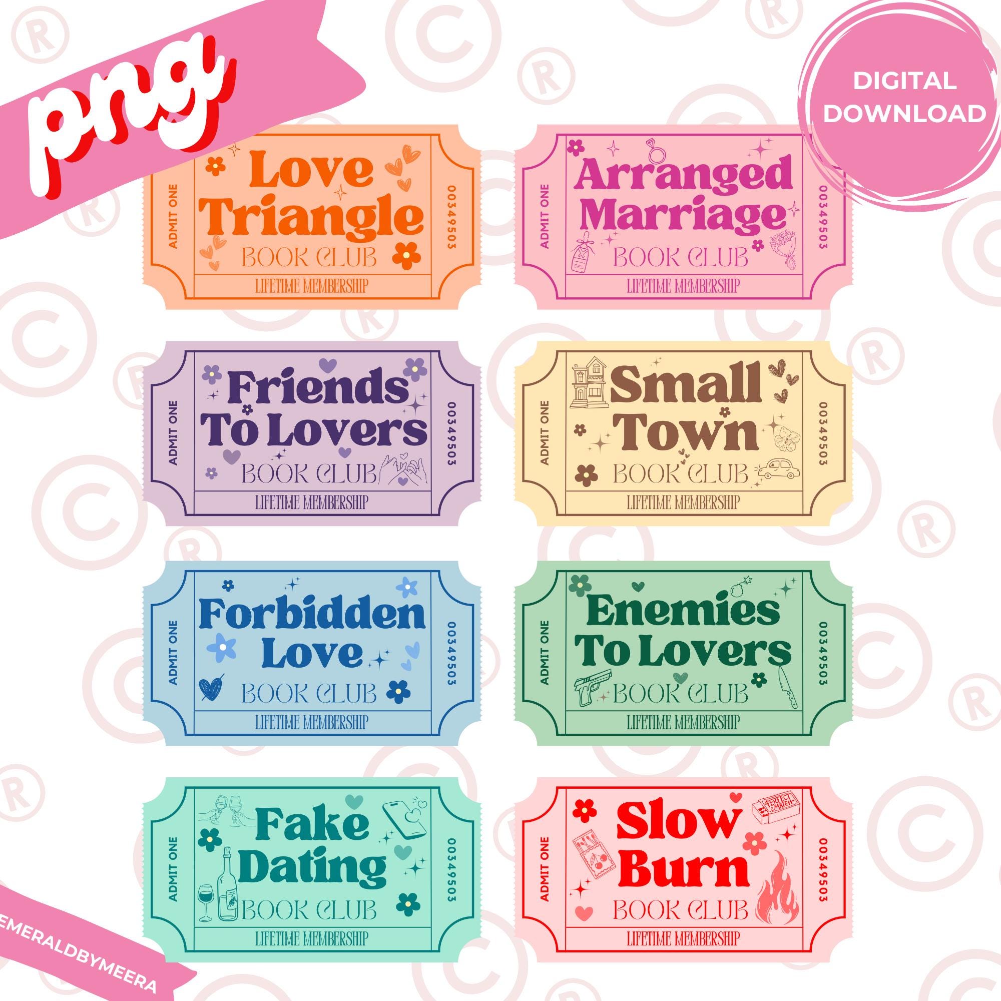 Spicy Book SVG Bundle, Trope Ticket & Raffle PNG, Funny Reading SVG ...