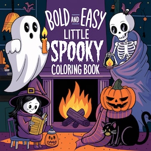 Spooky Cutie Halloween Coloring Book PDF – 90+ Cute & Cozy Pages, Adorable Creepy Creatures, Hygge Vibes, Instant Digital Download, Horror