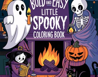 Spooky Cutie Halloween Coloring Book PDF – 90+ Cute & Cozy Pages, Adorable Creepy Creatures, Hygge Vibes, Instant Digital Download, Horror