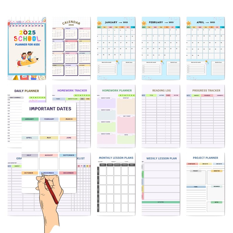Editable 2025 Kids School Planner | Fun and Functional Homeschool ...