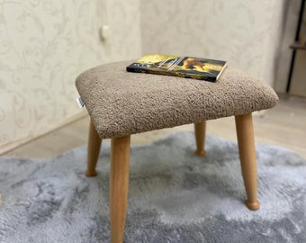 Brown Teddy Fabric Ottoman: A Stylish and Comfortable Sitting Area