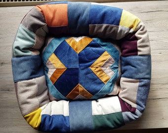 Hundebett, Hundekorb, Patchwork, handarbeit