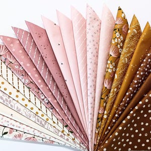 Newly Released! Blush &#39;N Butterscotch Fabric Stacker: 5&quot; Floral Cotton Bundle