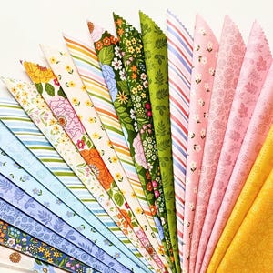 Newly Released! Little Darlin' Fabric Stacker: 10" Cotton Squares, Whimsical Patterns