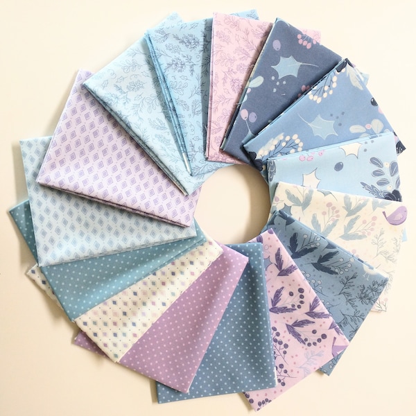 New Release! Winter Gardens By Meags & Me Clothworks Fat Quarter Bundle Cool Color Palette FQ0465 15 Pcs.  FREE Shipping!