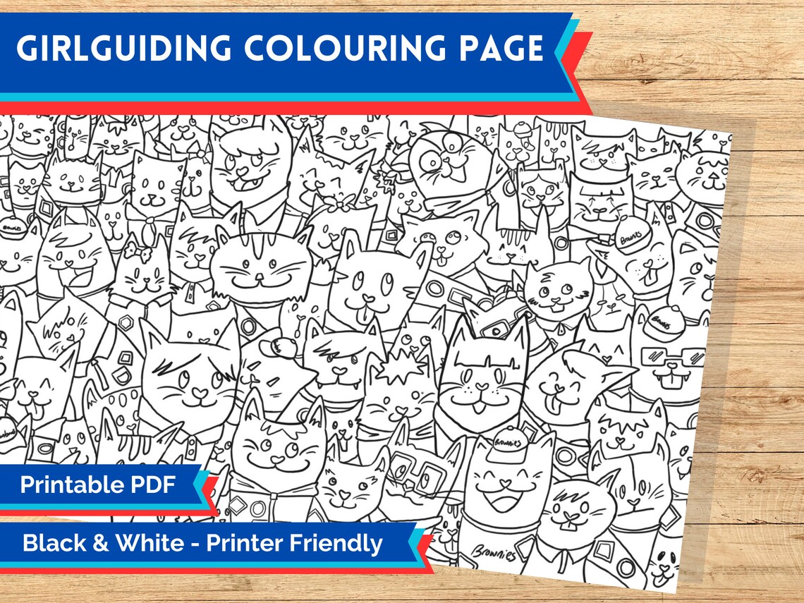 Printable Girlguiding Colouring Page Brownies Rainbows - Etsy