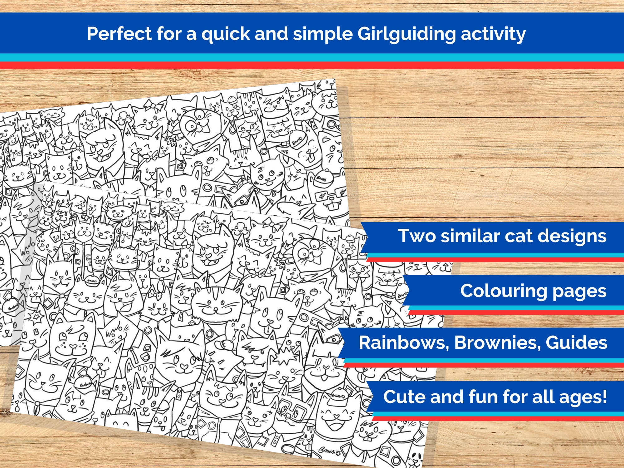 Printable Girlguiding Colouring Page Brownies Rainbows - Etsy