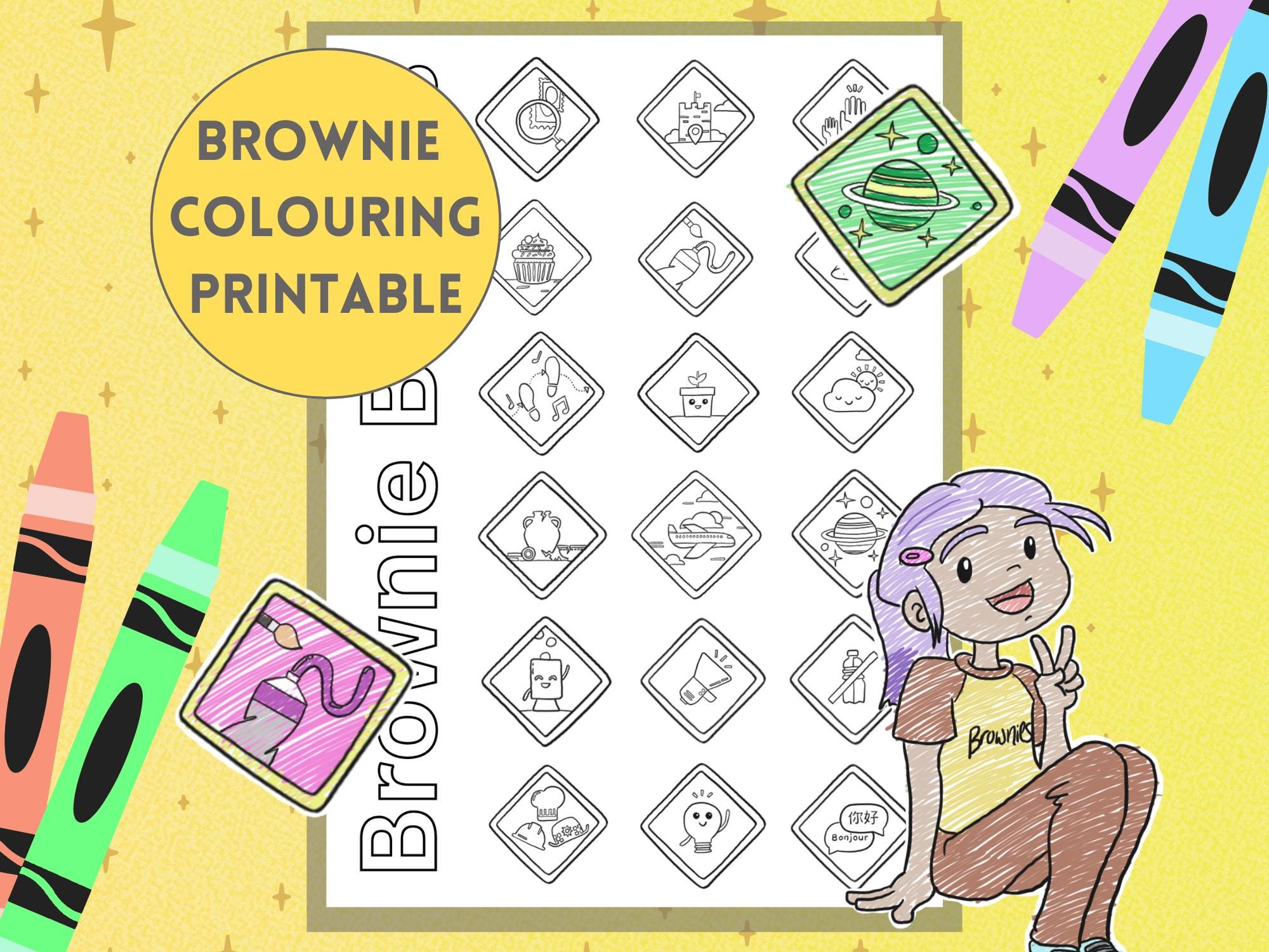 Brownie Printable Bundle! | Badges, Theme Awards, Holiday Diary ...
