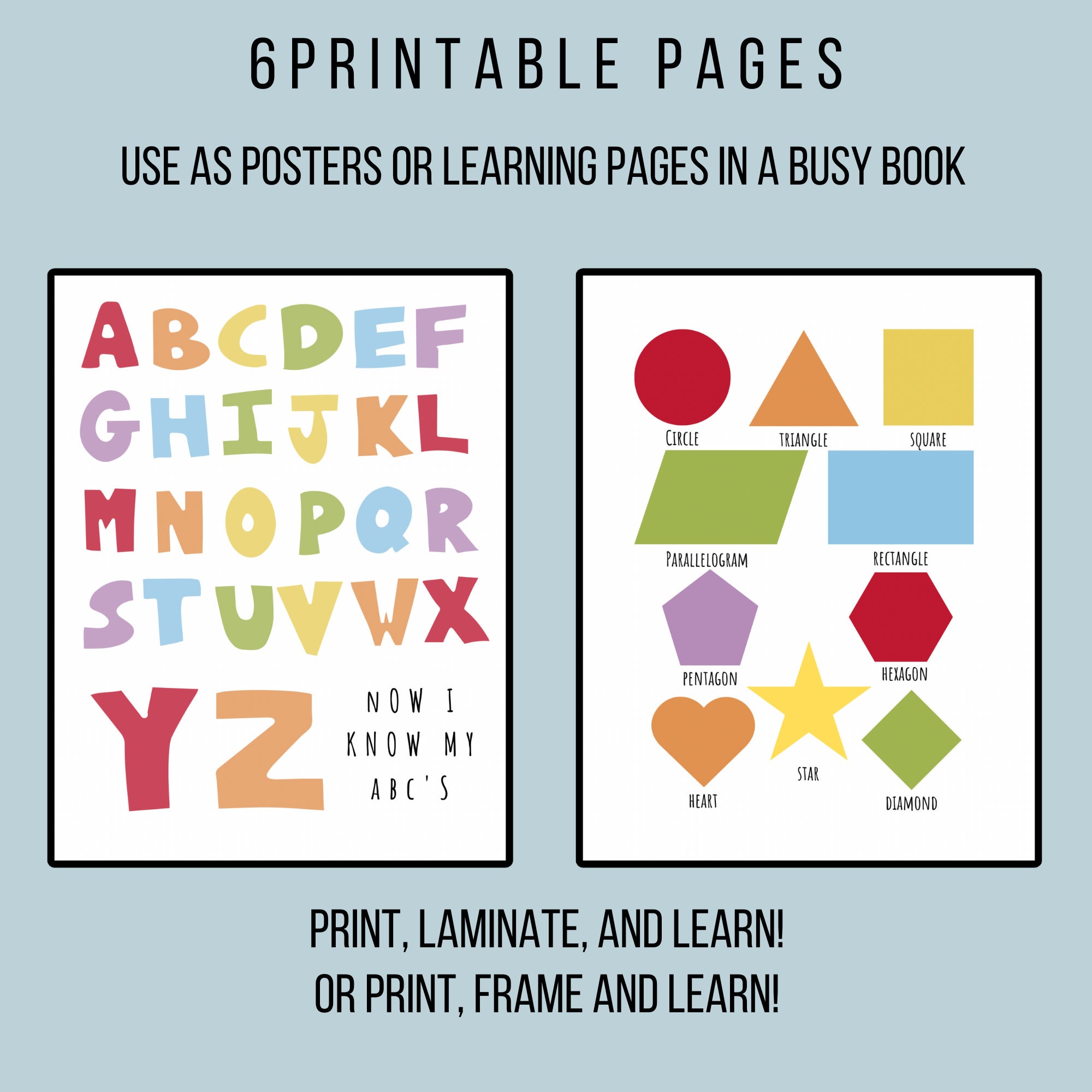 Toddler Printables Printable Learning Pages Busy Book - Etsy