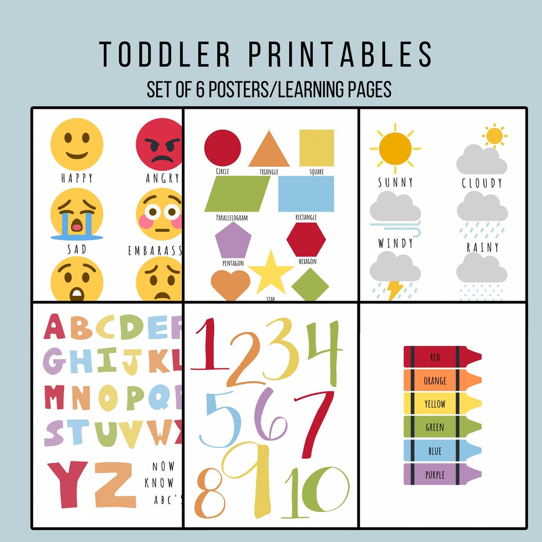 Toddler Printables Printable Learning Pages Busy Book - Etsy