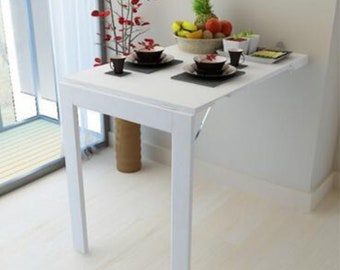 study table on wall Practice Wall Mounted Multi-Purpose Dining Table Folding Desk Kitchen Wood Furniture Floating Table Smart Space Saving foldable