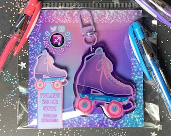 Twilight Roller Skate Keychain