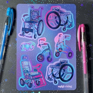 Mat vinyl stickervel Mobility Aid --- Cosmic & Twilight rolstoelen, rollators, rollers