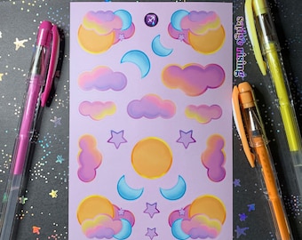 Sunset Clouds Sticker Vinyl Sheet