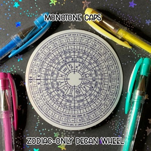 Adesivo de vinil para roda de decanato somente do zodíaco CAPS [Monotone] [V2] --- Caldeu e Triplicidade