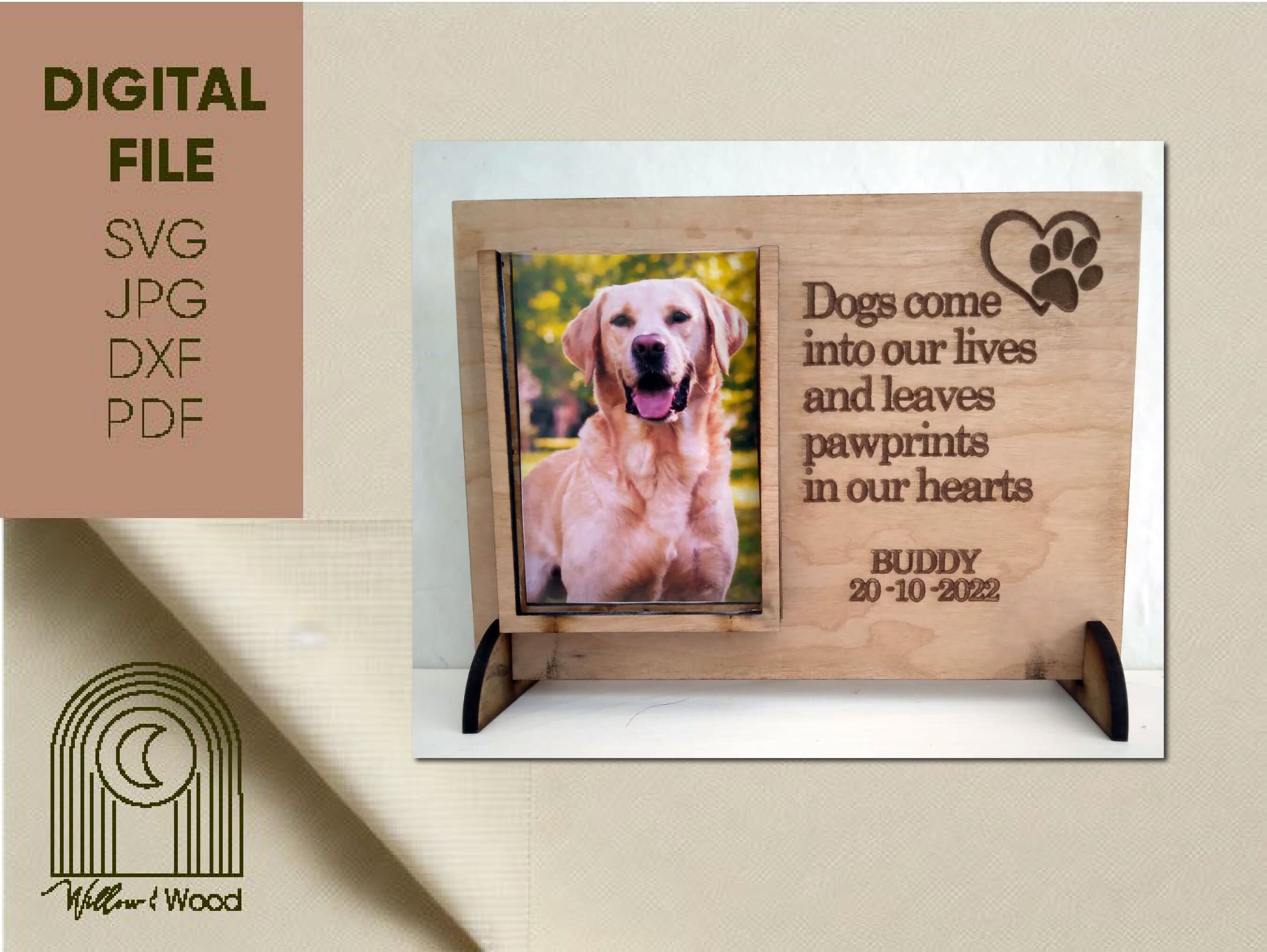 Glass Picture Frame with Built in Stand – My Furever Memories