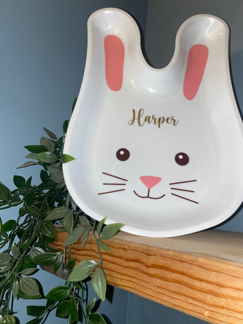 Personalised Easter Bunny Treat Plates image 2