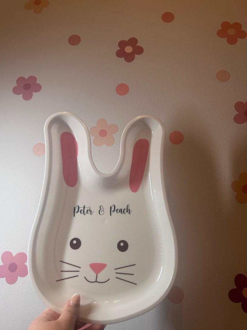 Personalised Easter Bunny Treat Plates image 1