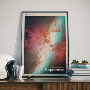 Supernova - Contemporary Graphic Design Poster | Wall Art | Decor | NASA Space Photography | Retro | Mid-Century Poster Print | Cosmic