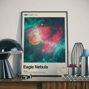 Eagle Nebula - Contemporary Graphic Design Poster | Wall Art | Decor | NASA Space Photography | Retro | Mid-Century Poster Print