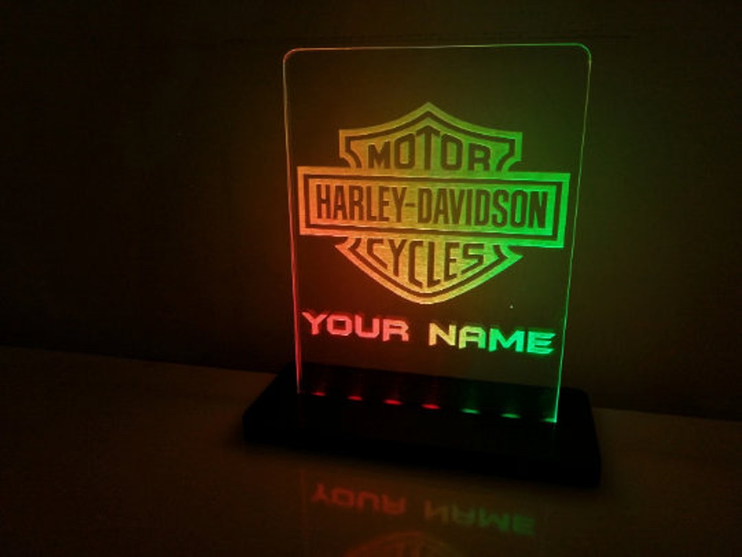 Custom Harley Davidson Sign Illuminated Harley Davidson Table - Etsy