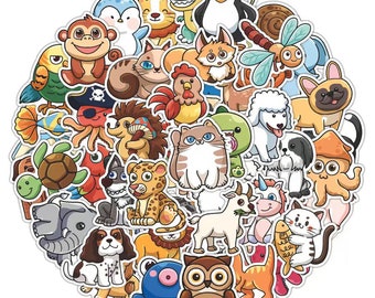 5 Cute Animals Mystery Stickers