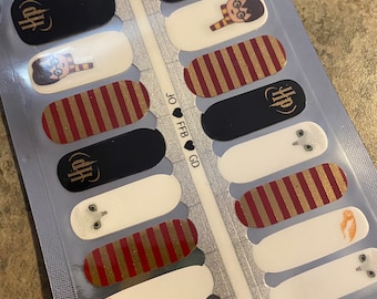 ADULT 100% Nail Polish Wraps- Glow HP Wizard