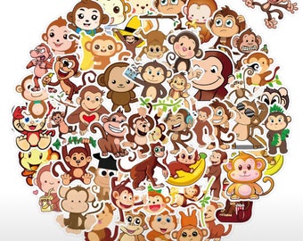 5 Monkey Mystery Stickers