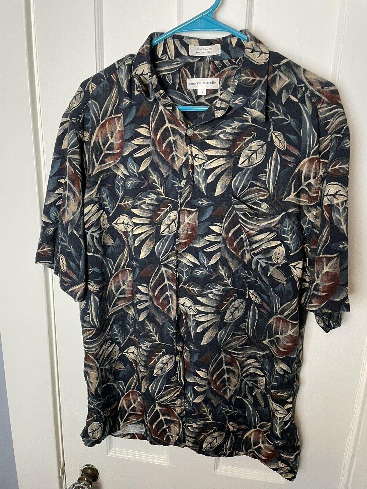 Chemise hawaïenne Pierre Cardin vintage Aloha : imprimé floral, 100 % coton, grande - France