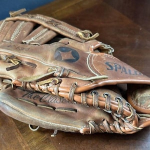 Vintage Spalding 42-5366 klassiek softbal honkbalhandschoen 13&quot; linkshandig
