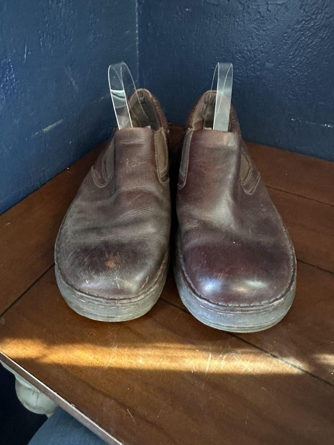 Vintage Doc Martens Orson Mens 10 Brown Leather Slip on  display picture 2