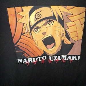 Vintage Naruto Kakashi anime T-shirt grote Y2K 2002 anime