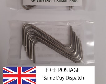 BILTONG HOOKS Viande S Crochets X 10 Acier Inoxydable Frais de Port GRATUITS expédition le jour même via 1st Class Royal Mail