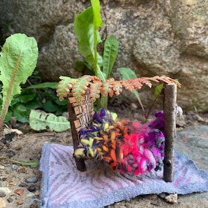 Fairy bed with leaf canopy
