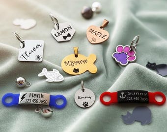 Engraved Slide-On Pet Collar Nameplate Silicone and Metal