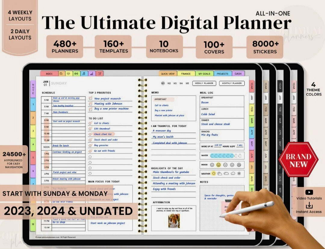Digital Planner Digital Calendar the Everything Planner Etsy Digital Planner Digital Calendar the Everything Planner Etsy
