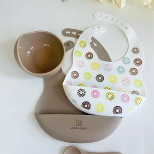 Silicone Suction Bowl - Donut Design - Baby Weaning Bowl - BPA-Free Toddler Feeding Dish - Non-Slip Baby Bowl