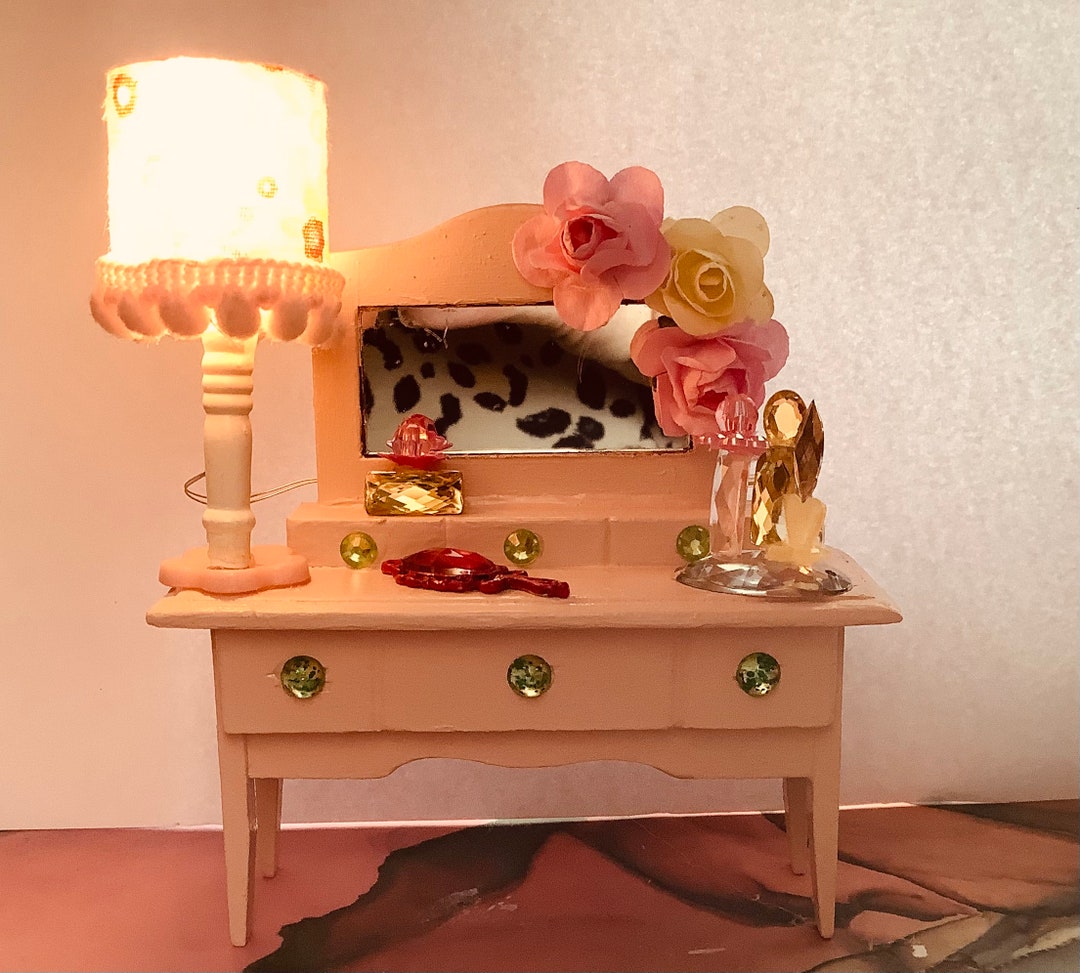 Dressing Table With Accessories and Working Light Etsy