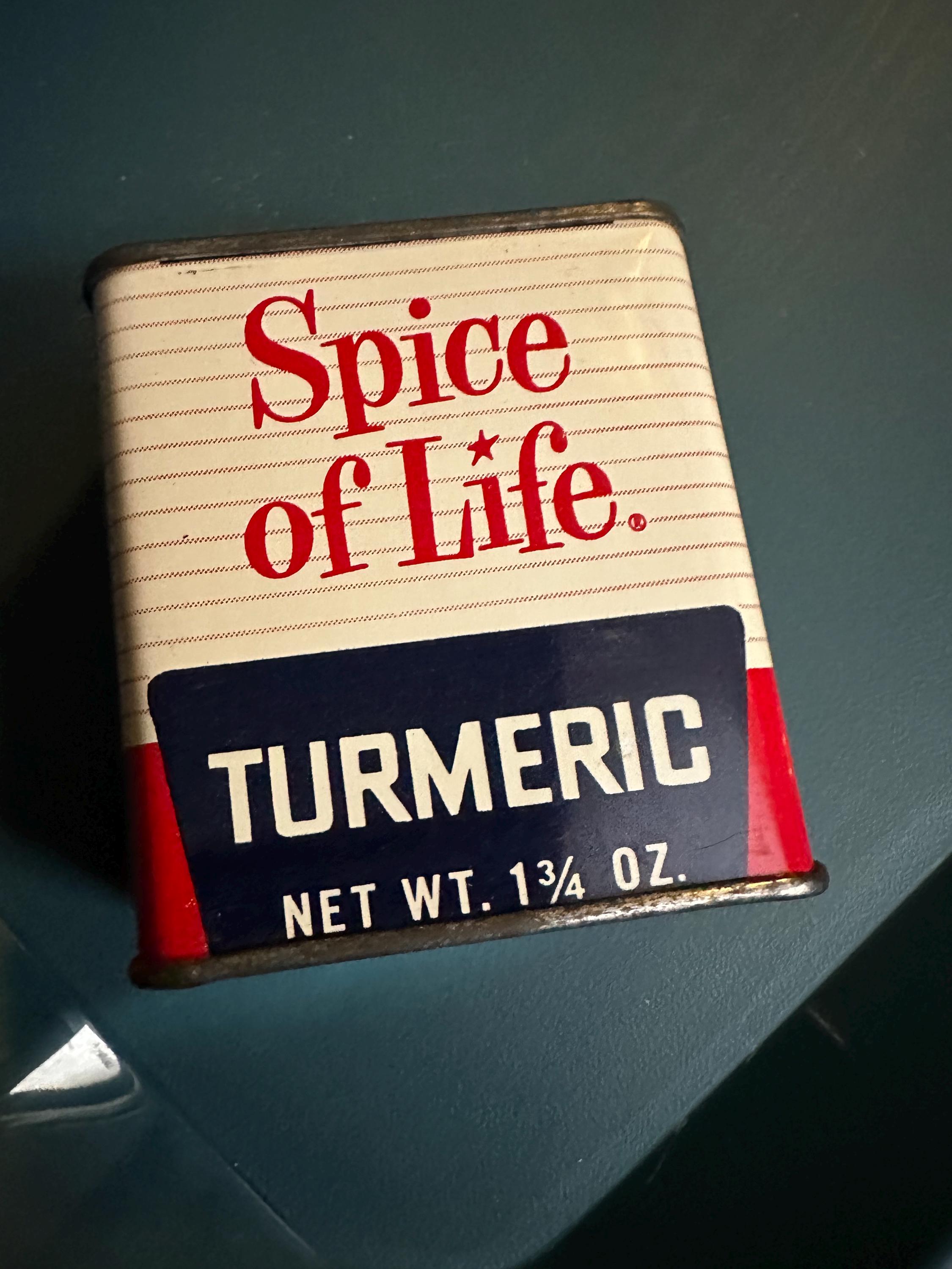 Vintage Spice of Life Tumeric Tin