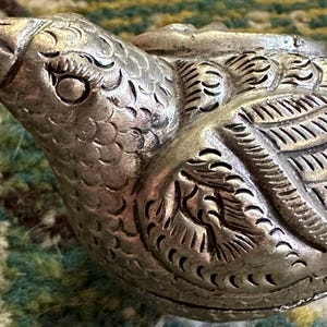 Silver Bird Trinket Box