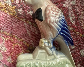 Vintage Parrot on Car Planter/Vase