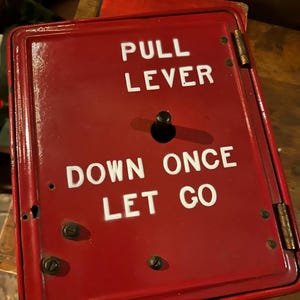 Vintage Pull Down Fire Alarm Box