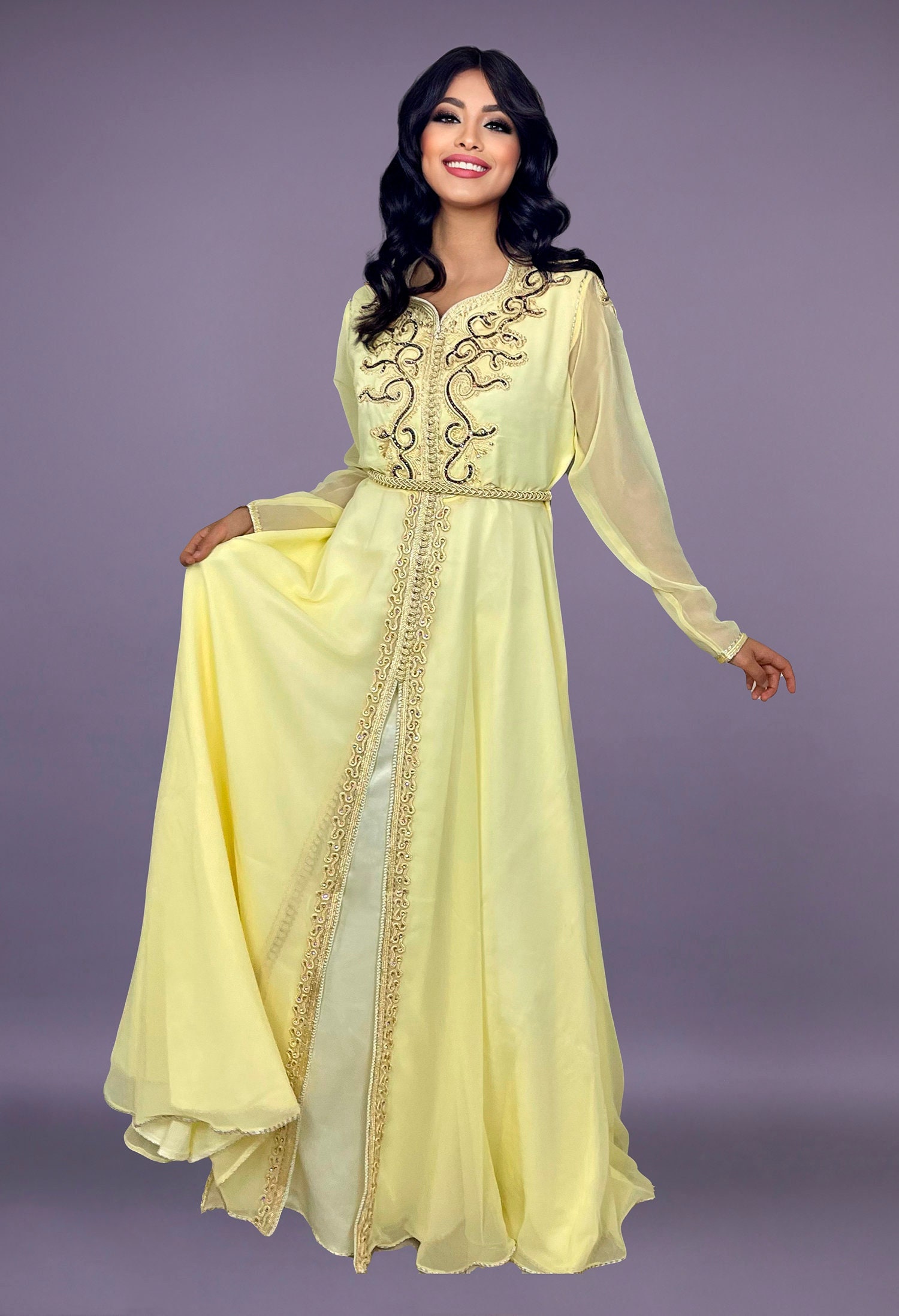 robe de soirée orientale pour mariage, robe arabe mariage, robe mariée
