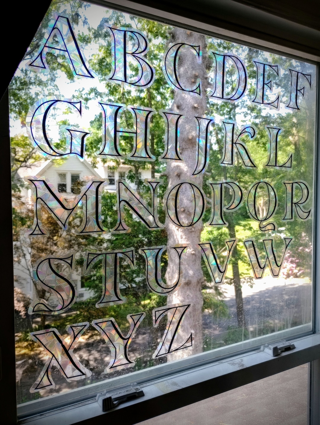 Custom Suncatcher Window Cling Letters Etsy